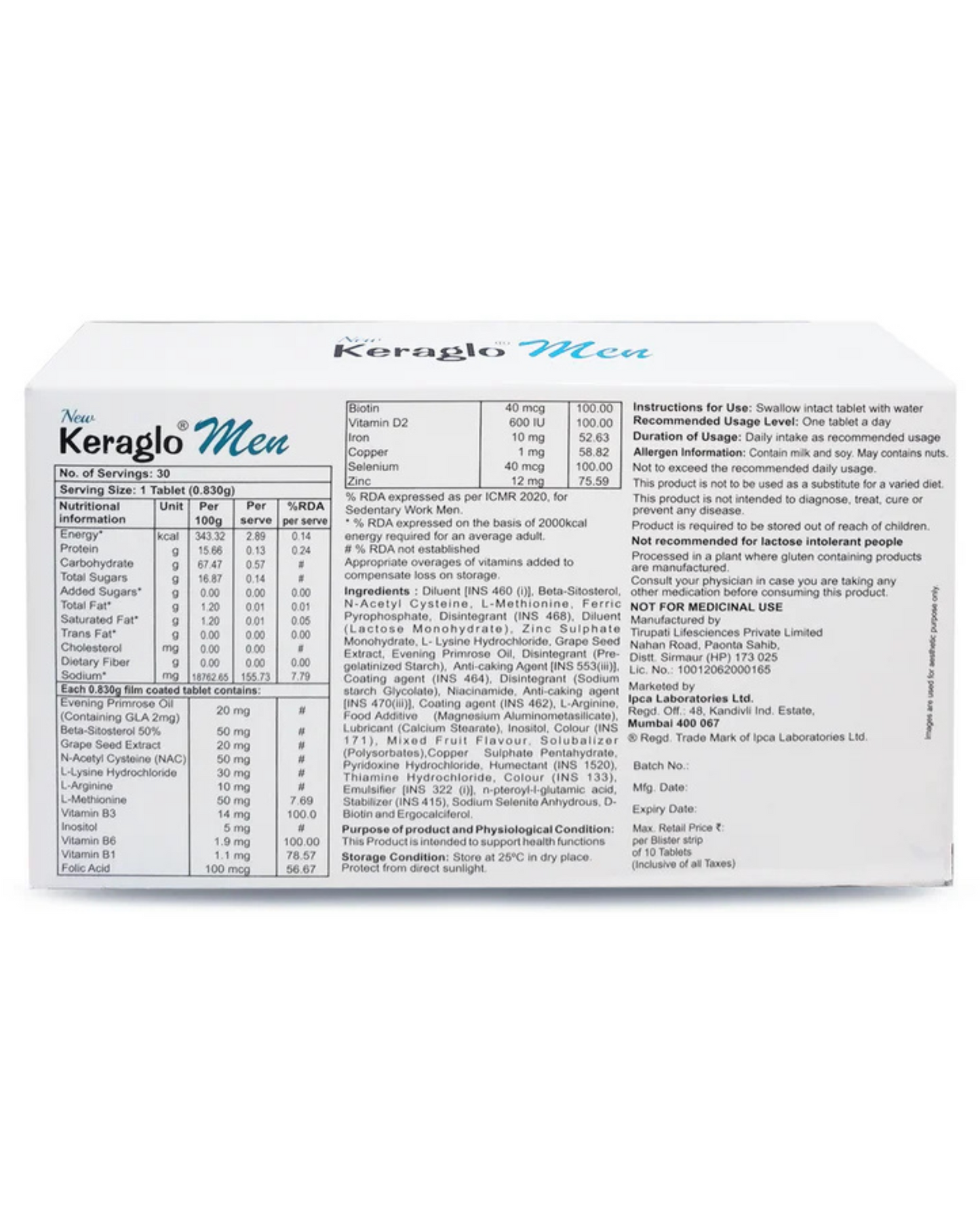 Keraglo Men Tablet 10's