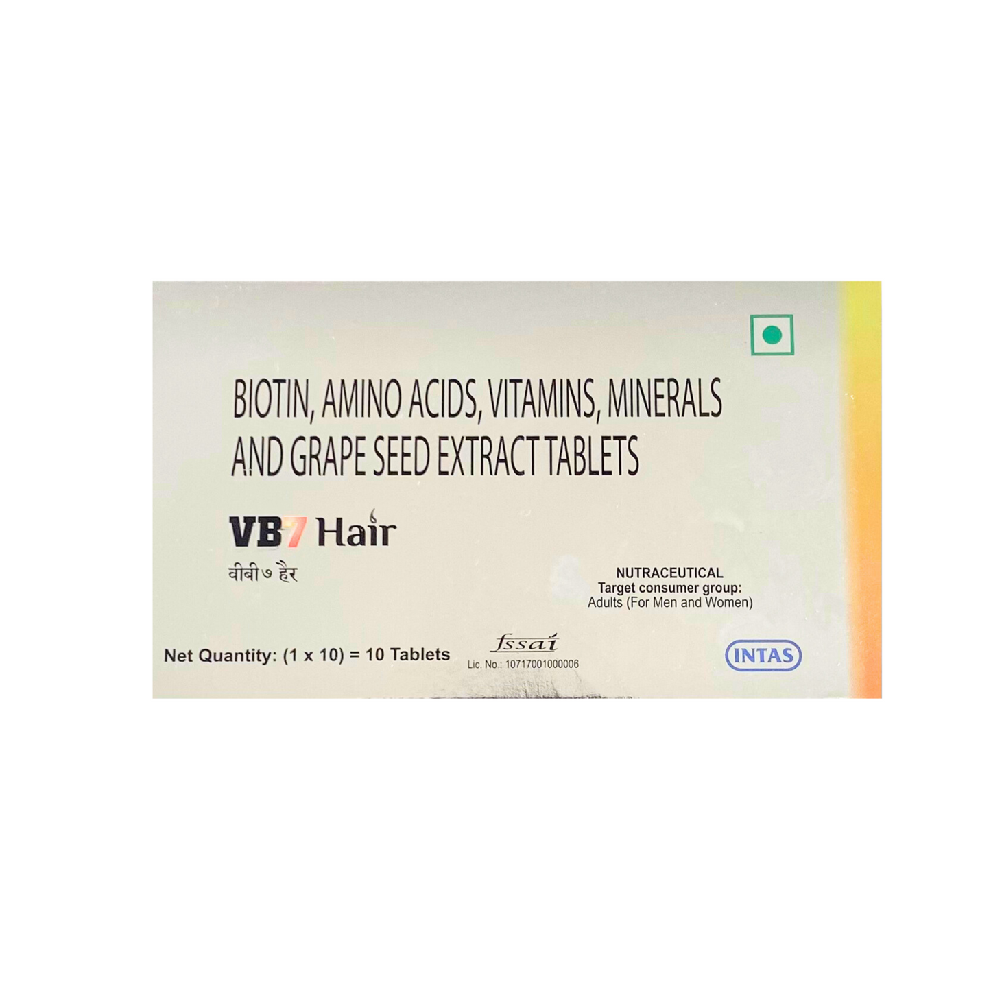 VB7 Hair Tablet with Biotin, Amino Acids, Vitamins, Minerals & Grape Seed Extract
