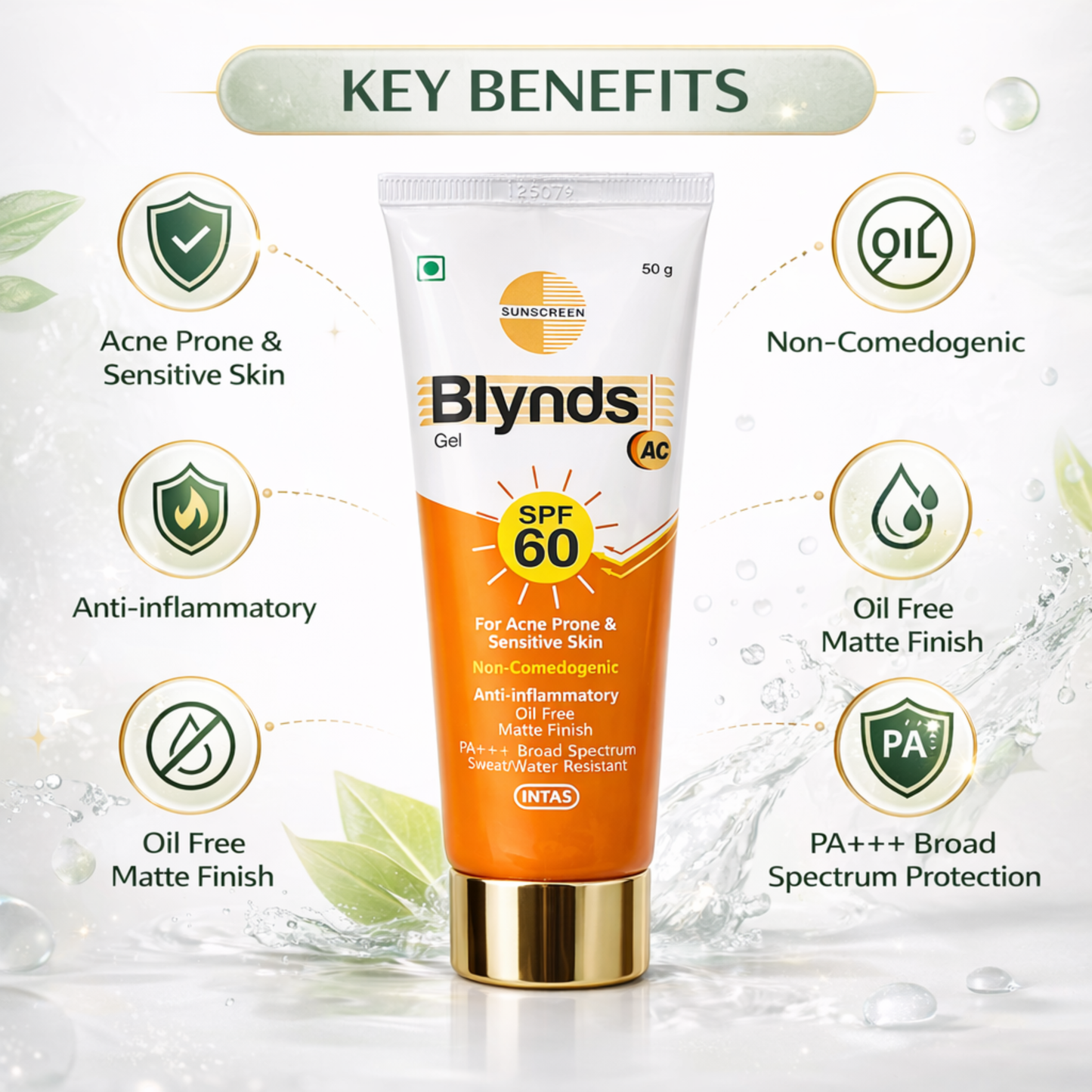 Blynds AC Sunscreen Gel SPF 60+ PA+++ | 50 g
