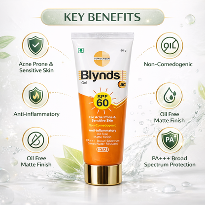 Blynds AC Sunscreen Gel SPF 60+ PA+++ | 50 g