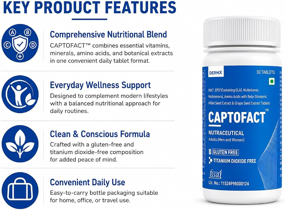 Captofact Nutraceutical Tablet For Adults | 30's
