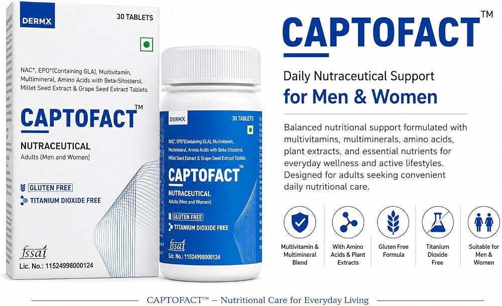 Captofact Nutraceutical Tablet For Adults | 30's