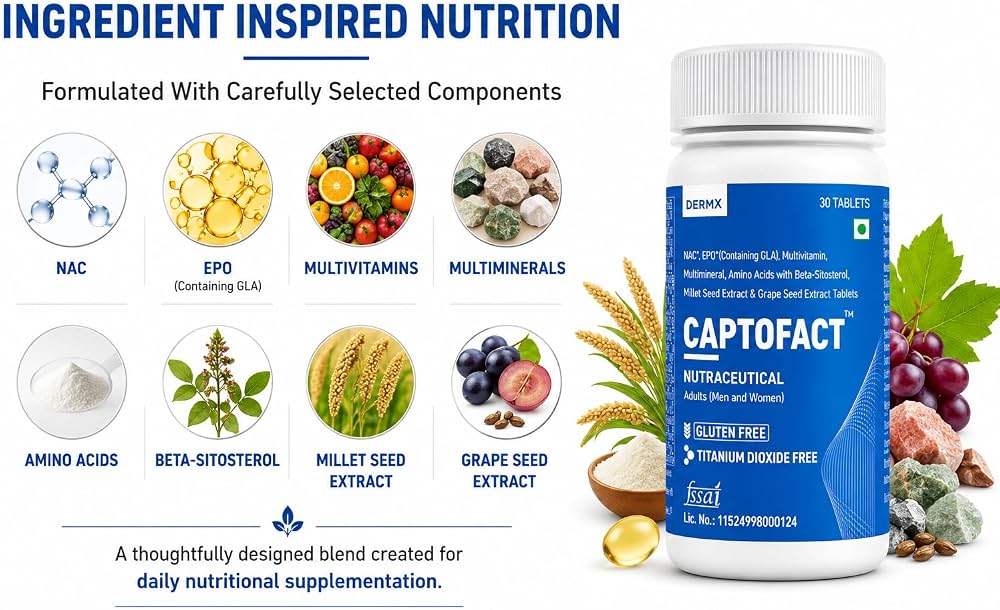 Captofact Nutraceutical Tablet For Adults | 30's