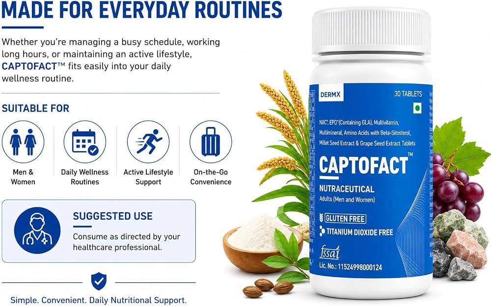 Captofact Nutraceutical Tablet For Adults | 30's