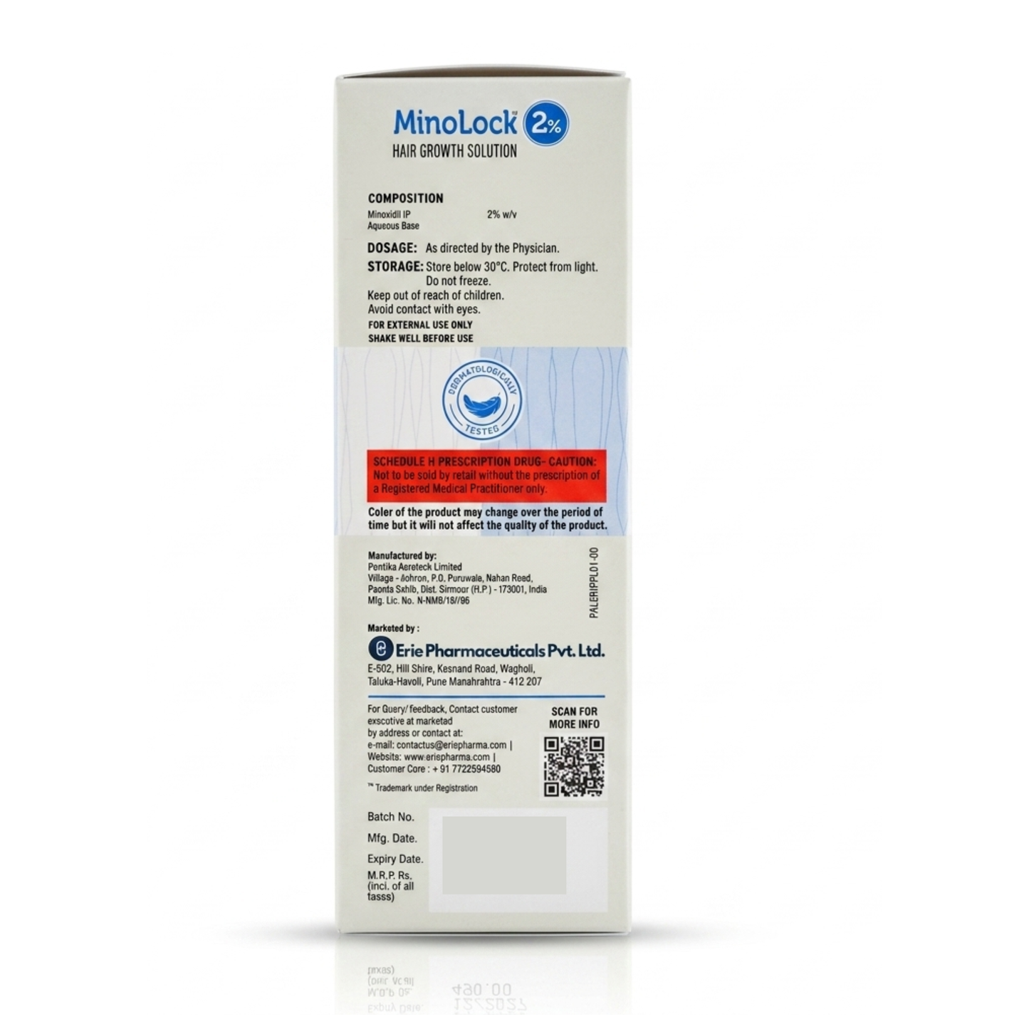 MinoLock 2% Hair Growth Solution 60 Ml
