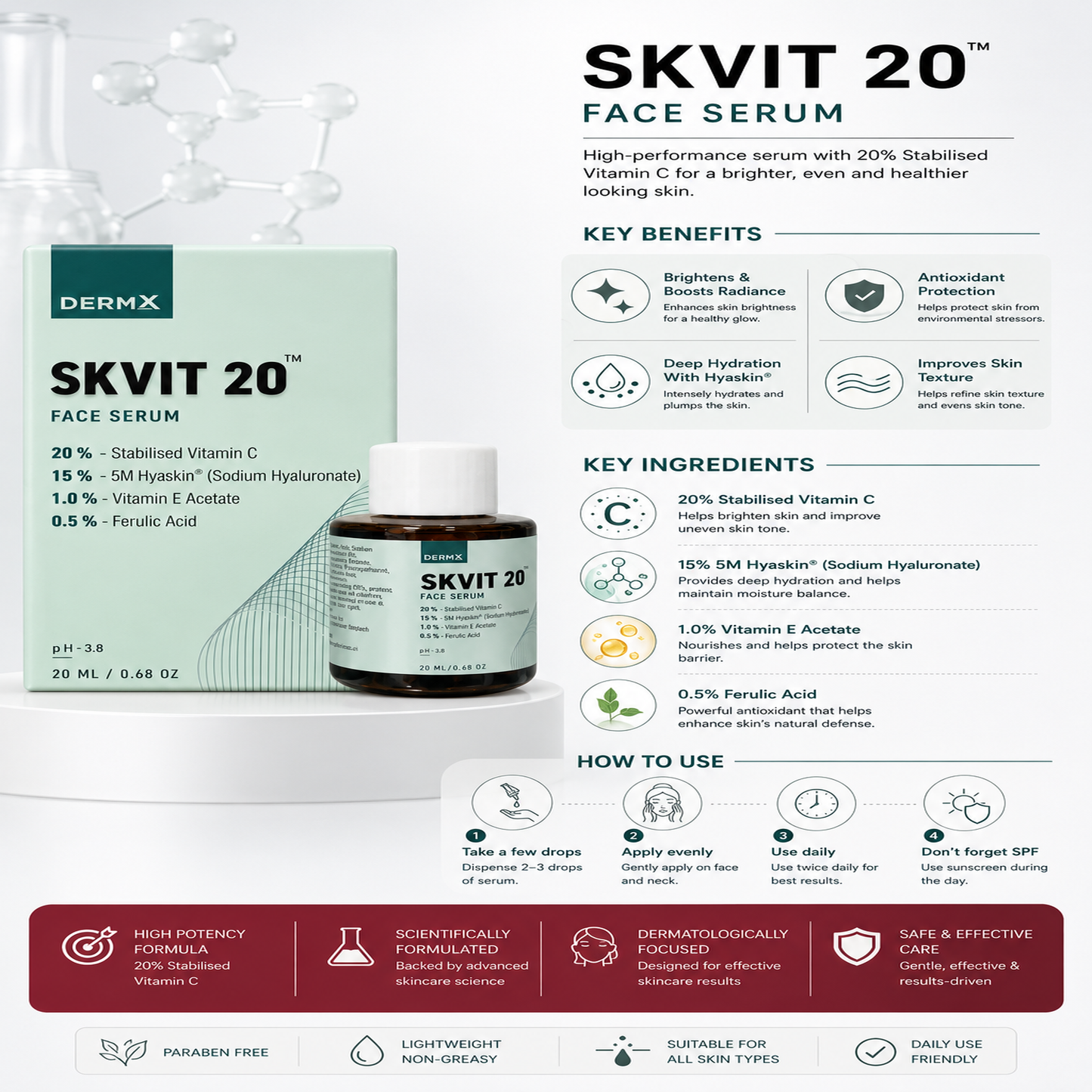 Skvit 20 Face Serum | 20 ml