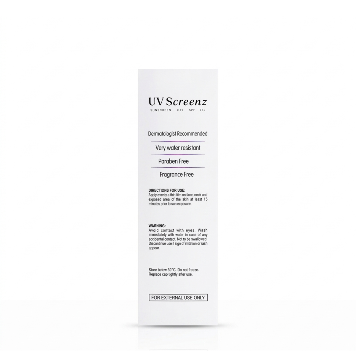 UV Screenz Sunscreen Gel SPF 75+ | 50 g