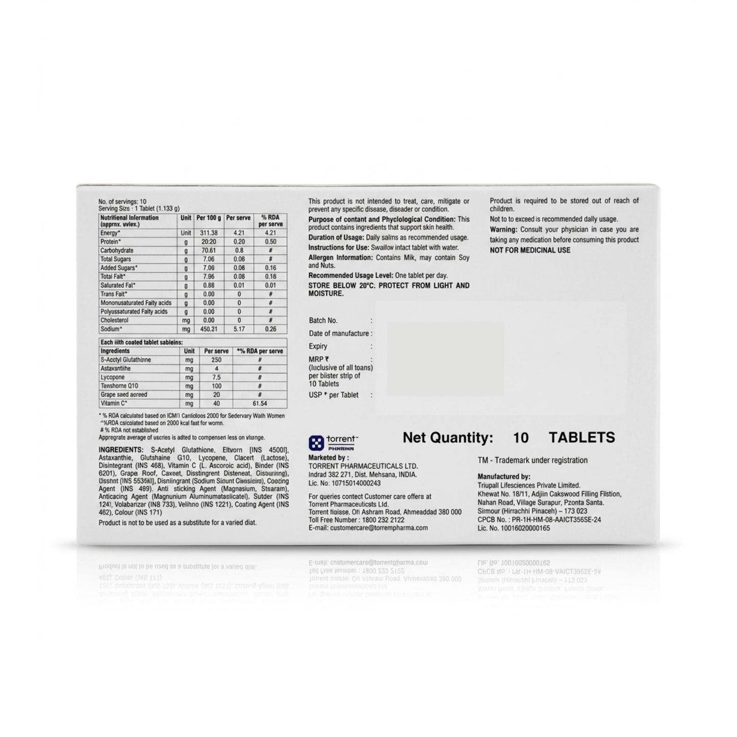 Ega Glow Nutraceutical Tablet 10's