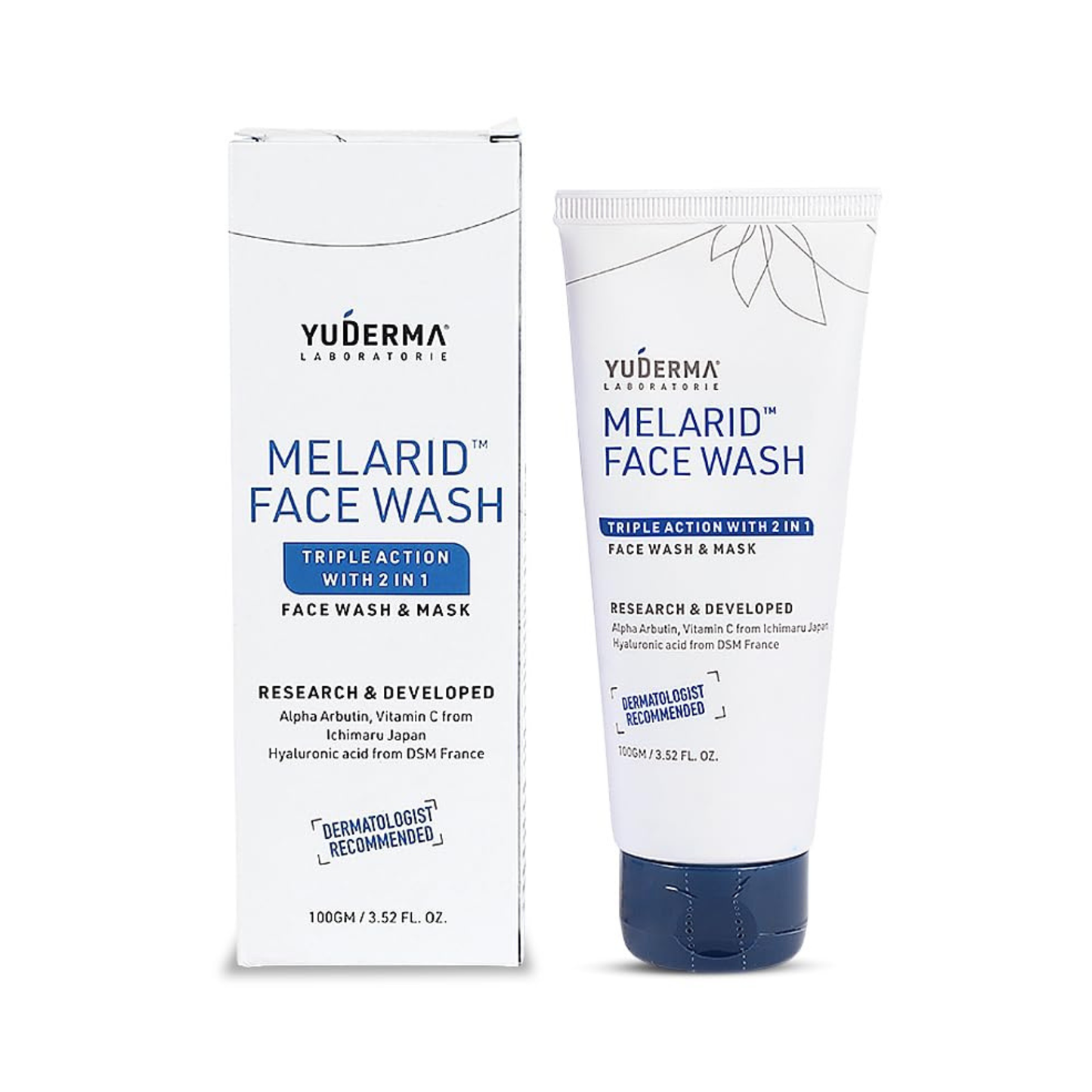 YUDERMA Melarid Triple Action Face Wash & Mask, 100 Gm