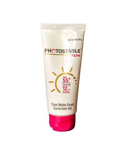 Photostable Acne Sunscreen Gel SPF 55+ PA+++