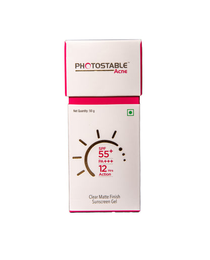 Photostable Acne Sunscreen Gel SPF 55+ PA+++