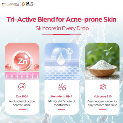 Photostable Acne Sunscreen Gel SPF 55+ PA+++ | 50g