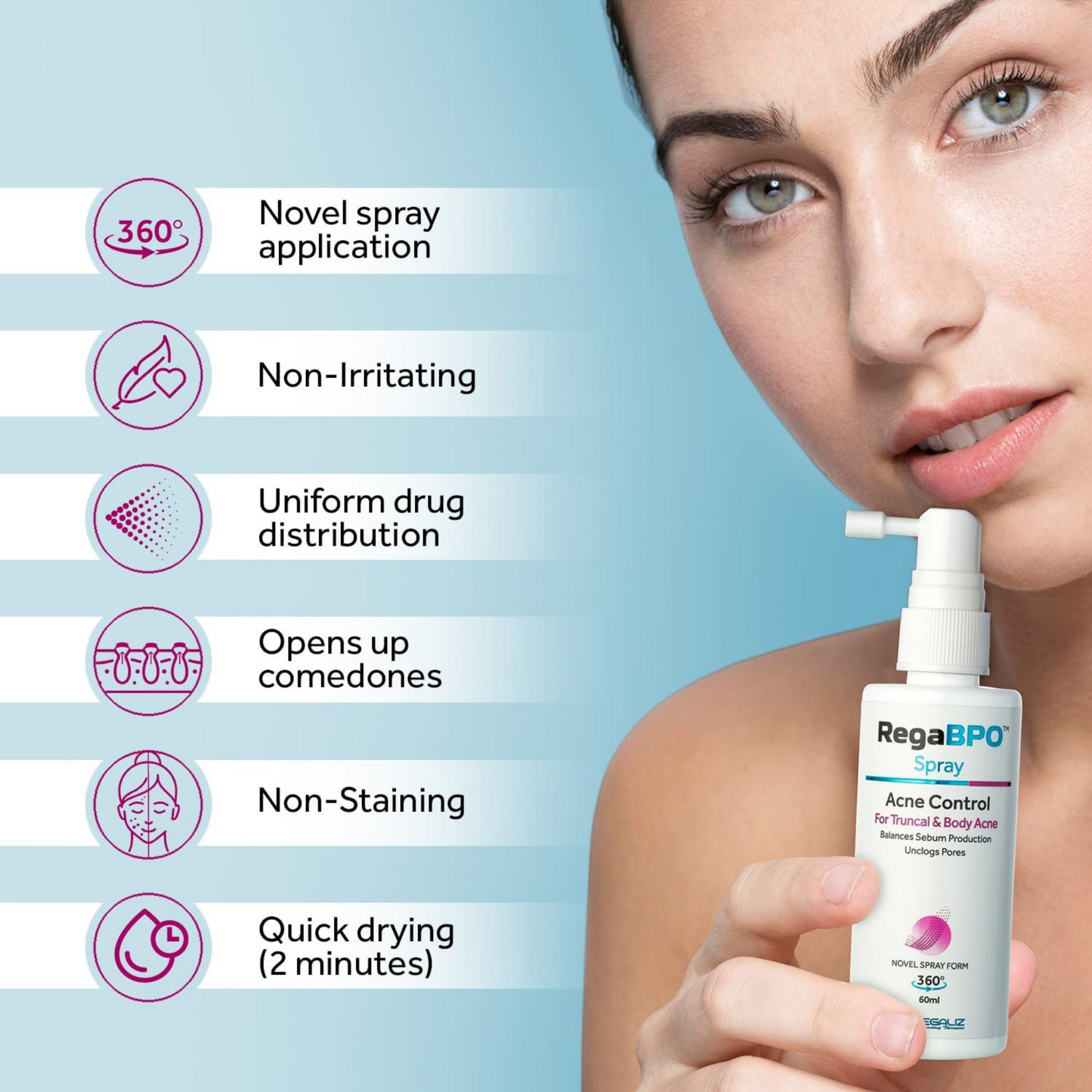 Rega-BPO Acne Control Body Spray | 2x60 ml