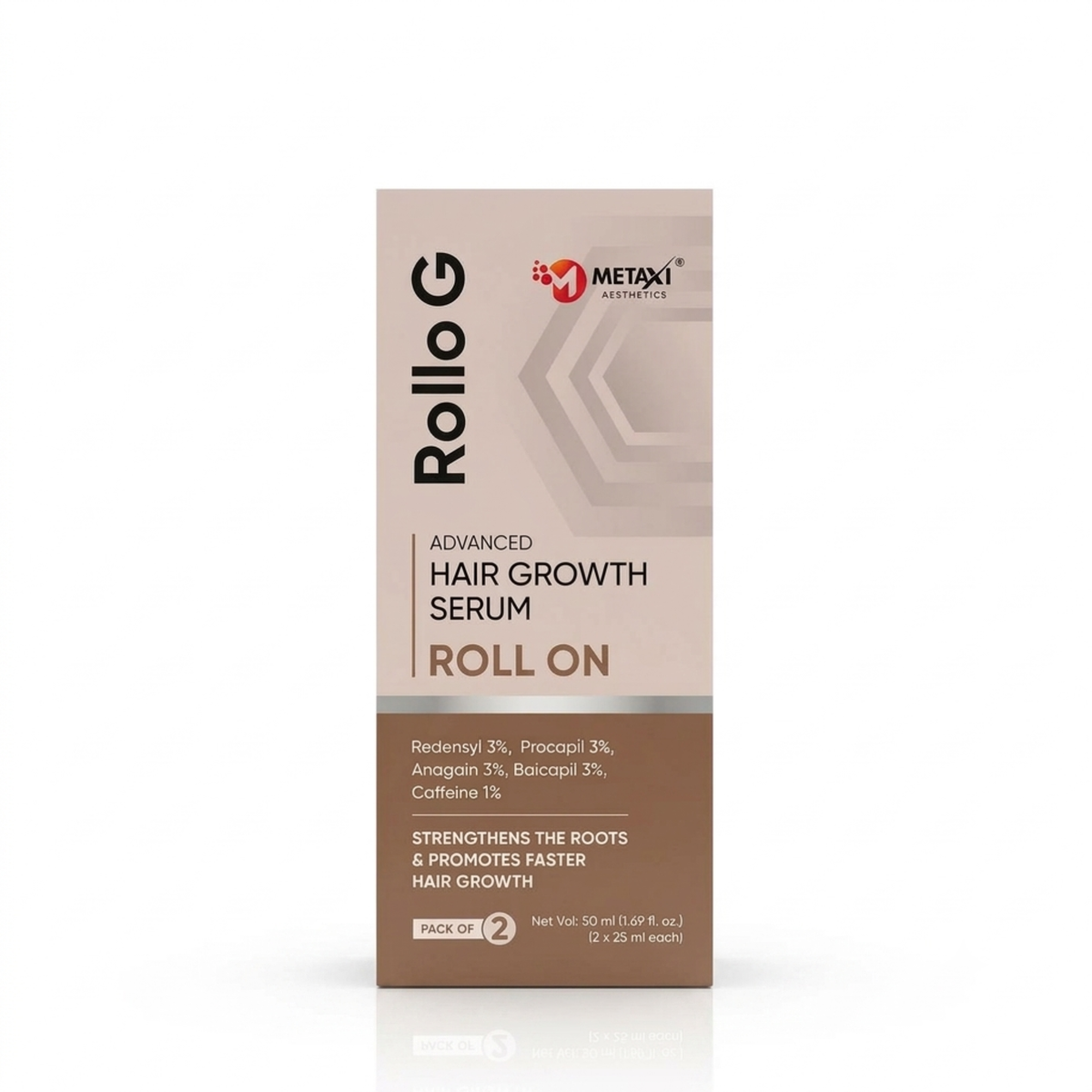 Rollo G Advanced Hair Growth Serum Roll On 2x25 ml |Pack of 2