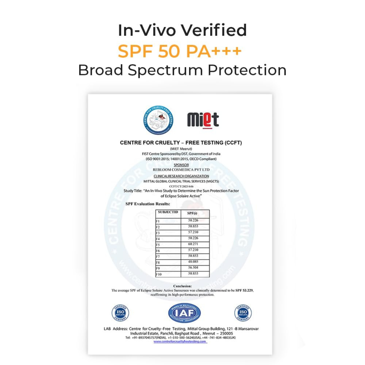 YUDERMA Eclipse Solaire Active Sunscreen SPF50 PA+++