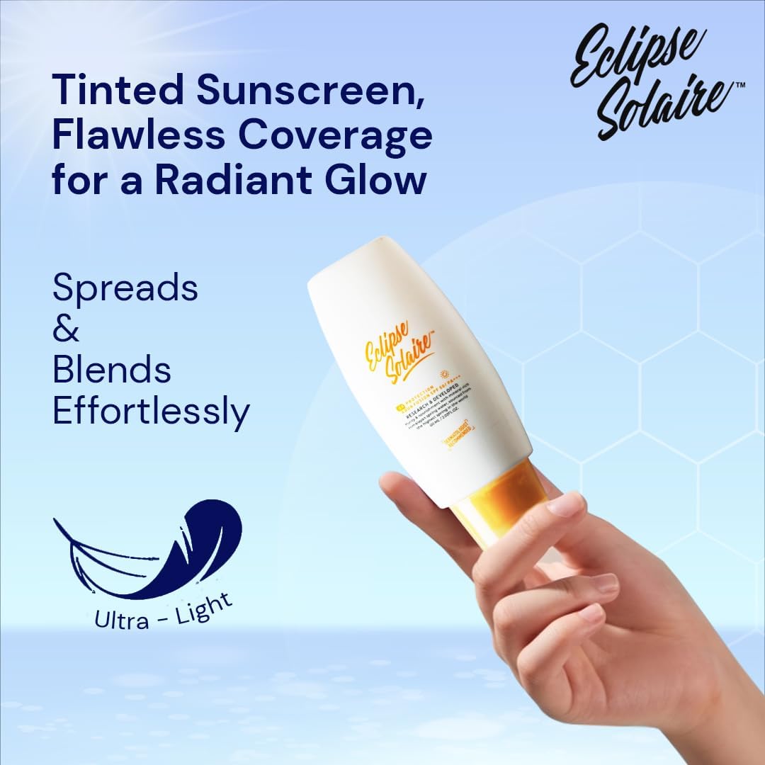 Yuderma Eclipse Solaire Tinted Aqua Fusion Sunscreen SPF 50 PA+++, 60 ml