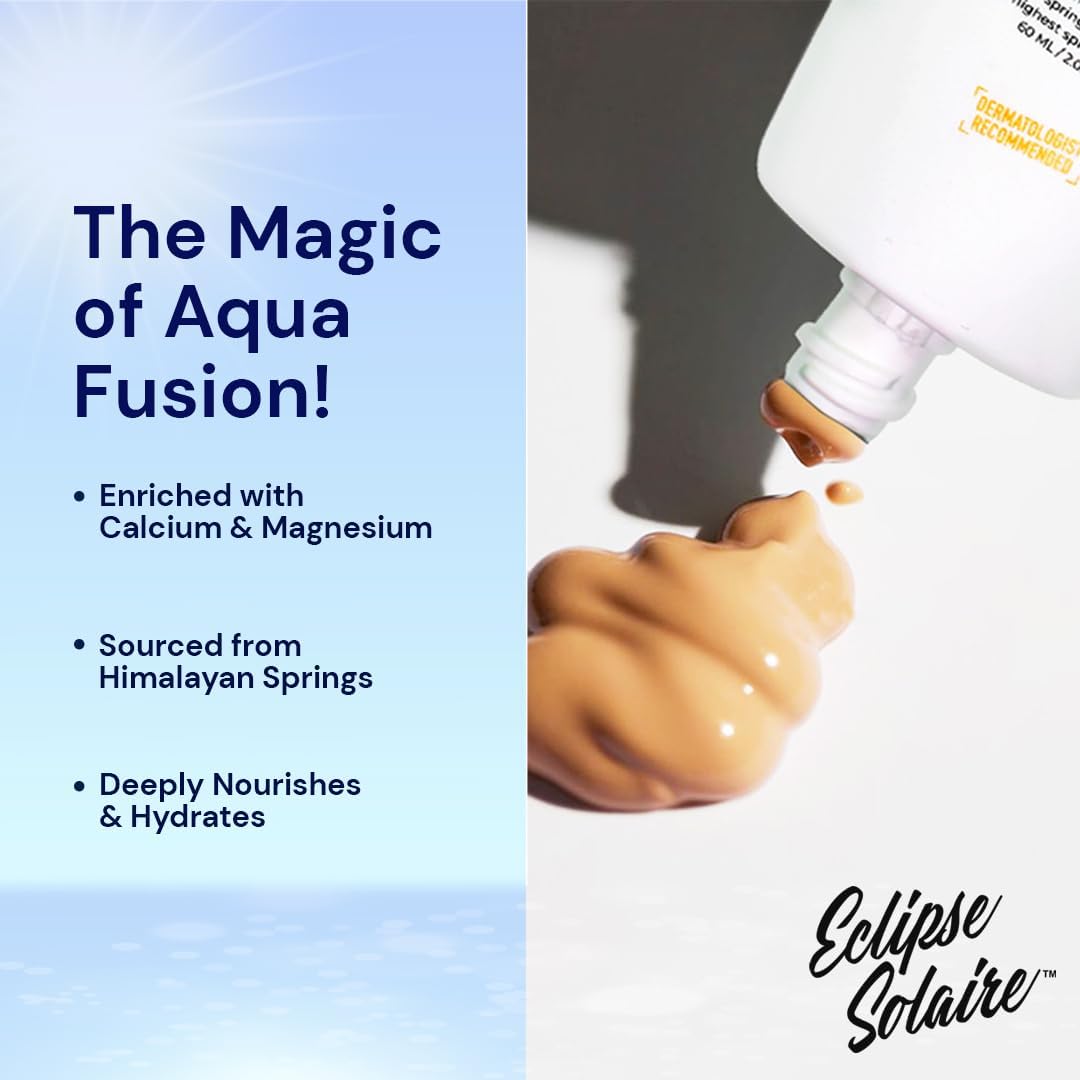 Yuderma Eclipse Solaire Tinted Aqua Fusion Sunscreen SPF 50 PA+++, 60 ml